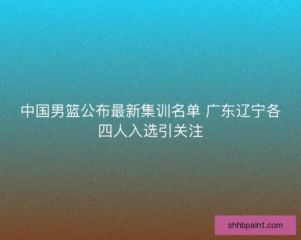 中国男篮公布最新集训名单 广东辽宁各四人入选引关注